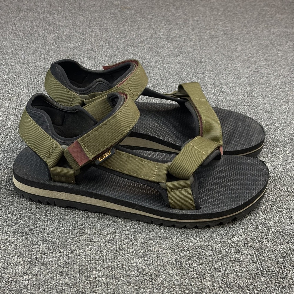 Teva Universal Trail Vibram Hook & Loop Sandals Olive Green Black Men's Size 11